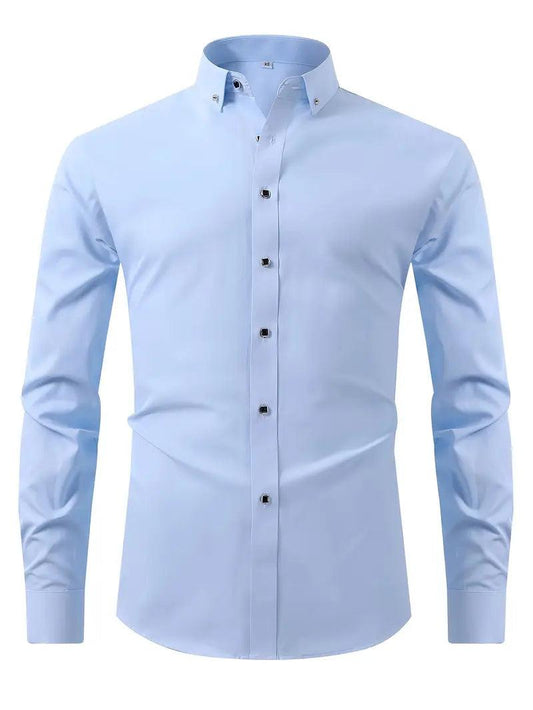 Koszula codzienna męska długa zapinana na guziki