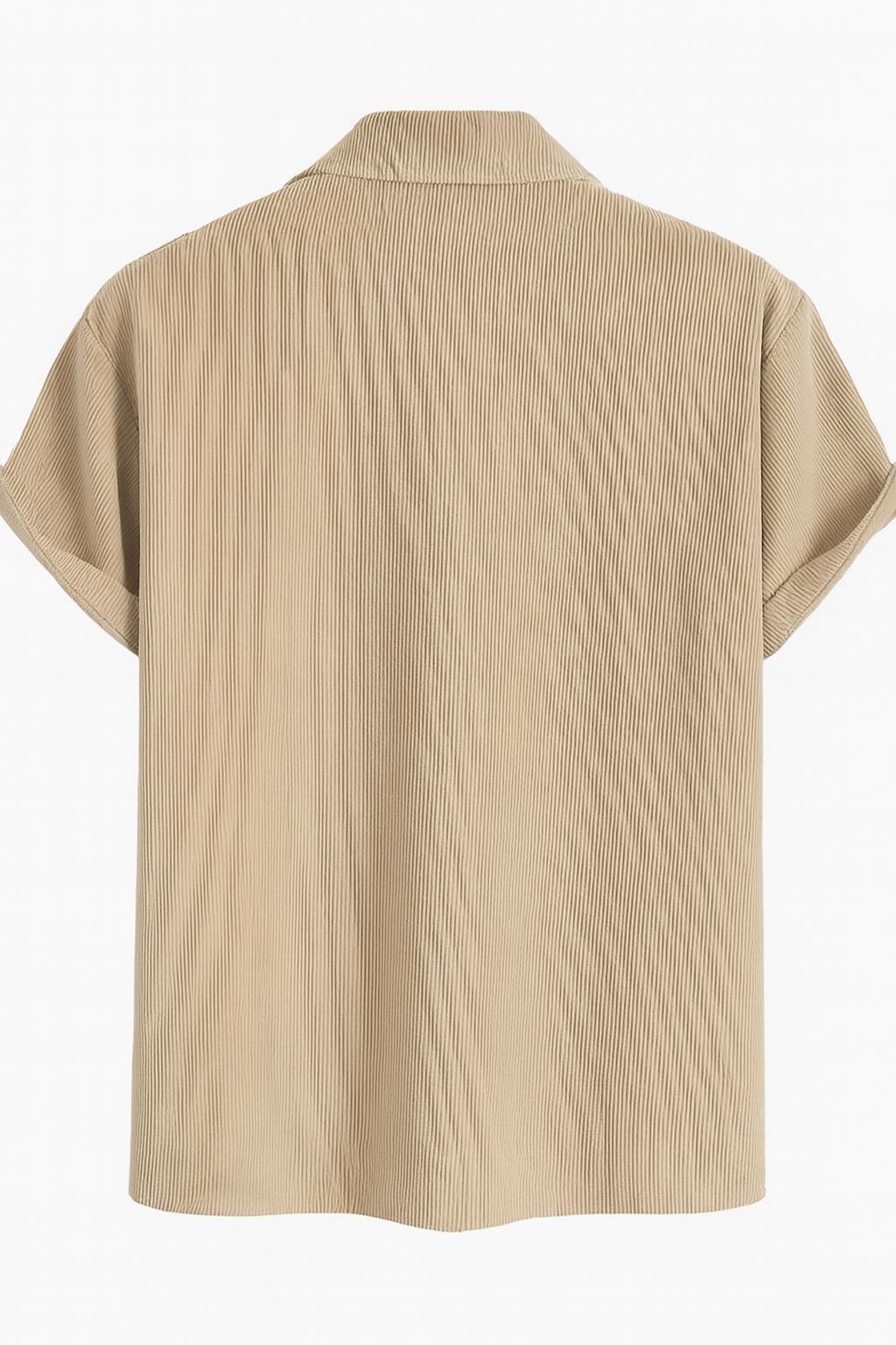 Koszula męska codzienna z krótkim rękawem z kieszeniami