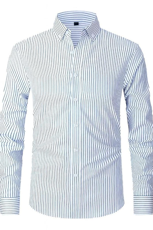 Koszula męska formalna paskowana długa