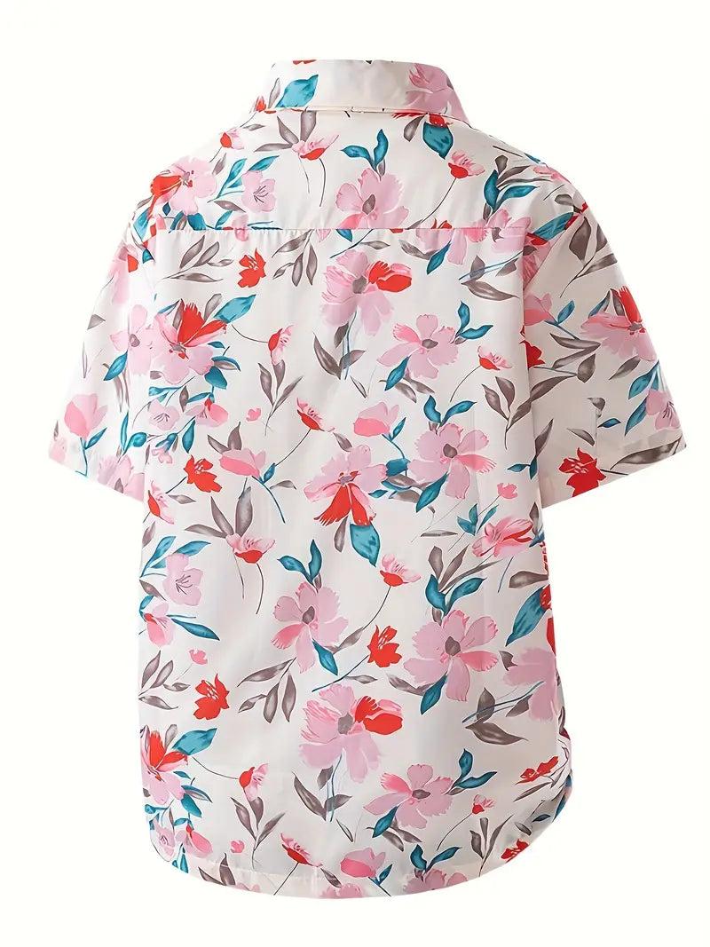 Koszula męska modna w kwiaty